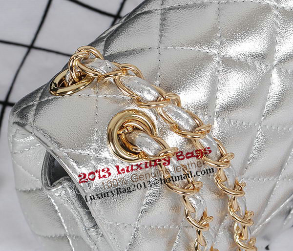 Chanel 2.55 Series Classic Flap Bag Silver Sheepskin 1112 Multicolour