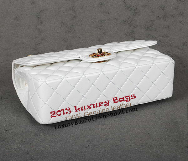 Chanel 2.55 Series Classic Flap Bag White Sheepskin 1112 Multicolour