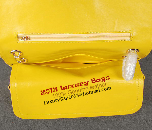 Chanel 2.55 Series Classic Flap Bag Yellow Sheepskin 1112 Multicolour