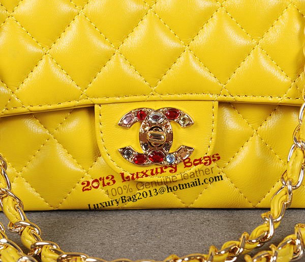 Chanel 2.55 Series Classic Flap Bag Yellow Sheepskin 1112 Multicolour