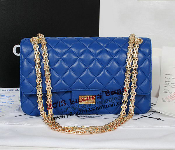 Chanel 2.55 Series Flap Bag A226 RoyalBlue Sheep Leather Gold