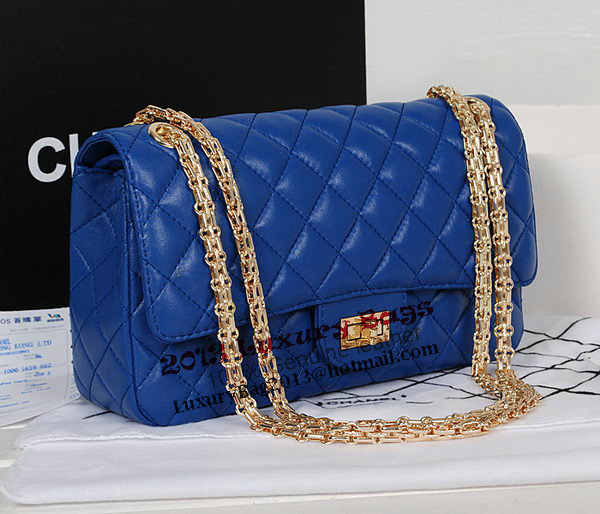 Chanel 2.55 Series Flap Bag A226 RoyalBlue Sheep Leather Gold