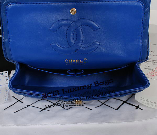 Chanel 2.55 Series Flap Bag A226 RoyalBlue Sheep Leather Gold