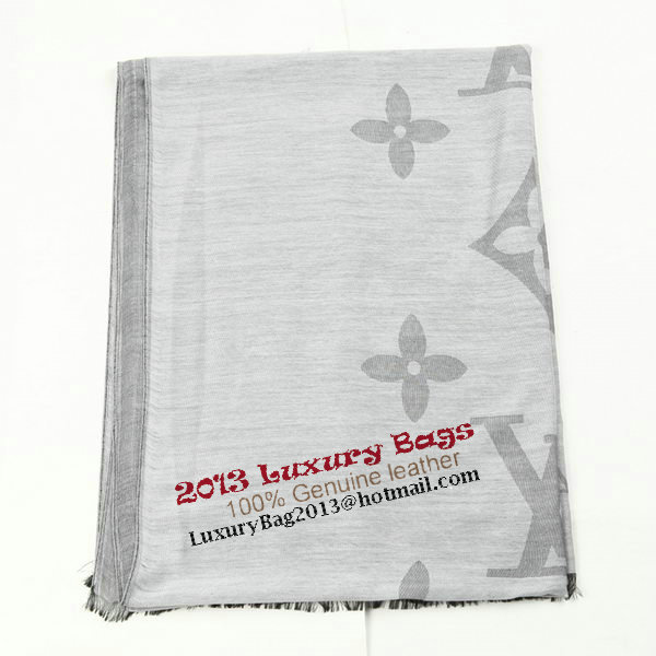 Louis Vuitton Scarves Silk WJLV094 Light Gray