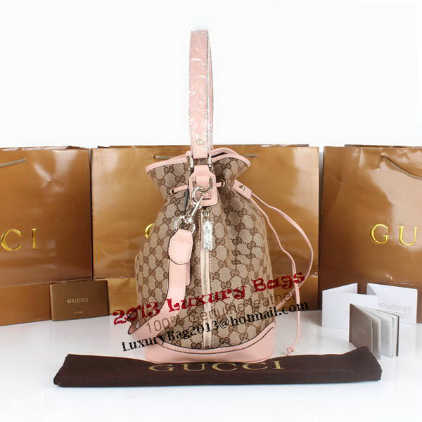 Gucci GG Drawstring Sling Shoulder Handbag 179019 Pink