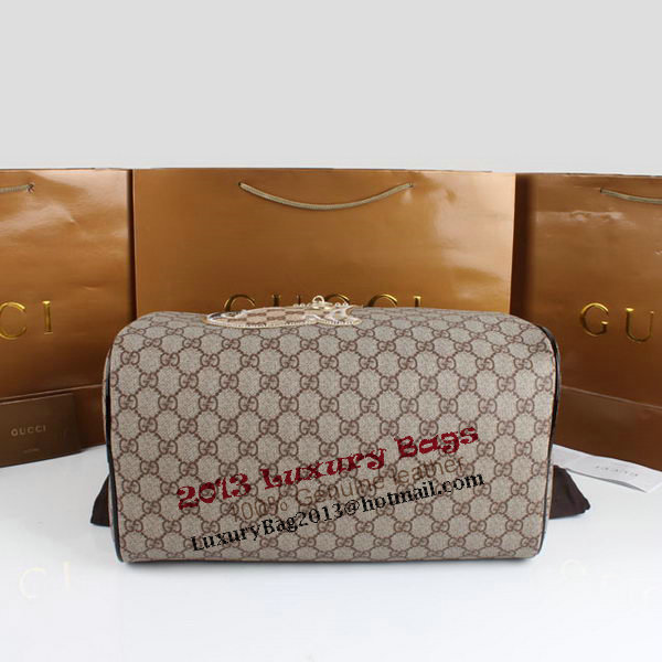 Gucci Joy Supreme Dog Canvas Boston Bag 189895 Brown