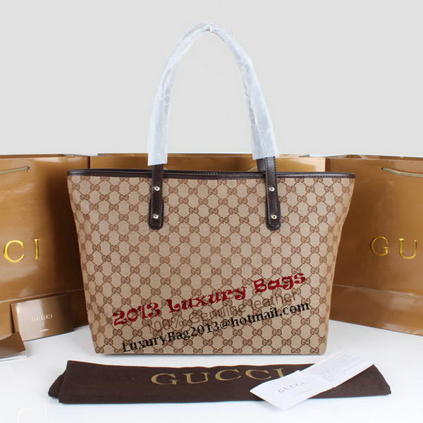 Gucci Joy Supreme Dog Canvas Shoulder Bag 212373 Brown