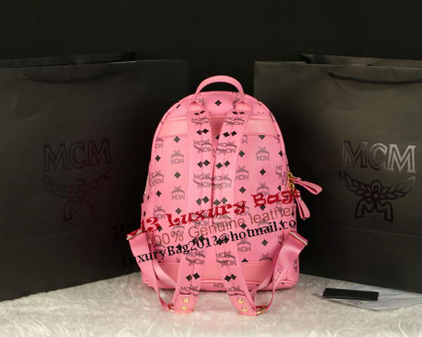 MCM Stark Backpack Large in Calf Leather 8004 Pink