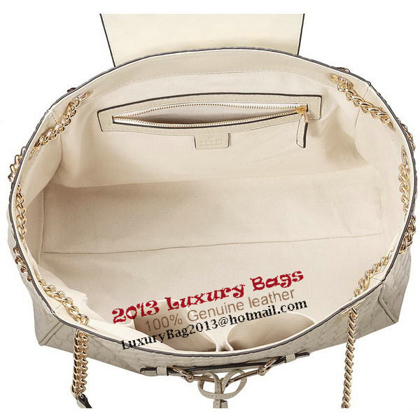 Gucci Emily Guccissima Leather Shoulder Bag 336757 OffWhite