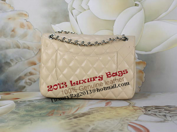 Chanel 2.55 Series Classic Flap Bag 1112 Apricot Original Cannage Pattern Leather Silver