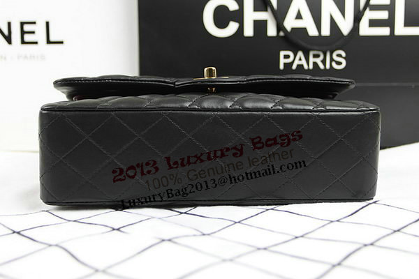 Chanel 2.55 Series Classic Flap Bag 1112 Black Original Sheepskin Leather Gold