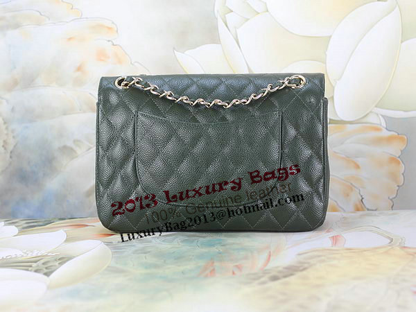 Chanel 2.55 Series Classic Flap Bag 1112 Dark Green Original Cannage Pattern Leather Gold