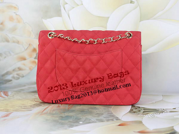 Chanel 2.55 Series Classic Flap Bag 1112 Red Original Nubuck Cannage Pattern Leather Gold