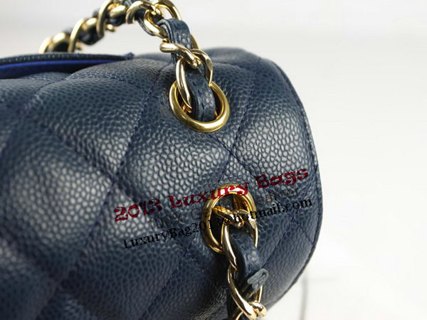 Chanel 2.55 Series Classic Flap Bag 1112 RoyalBlue Cannage Pattern Original Leather Gold