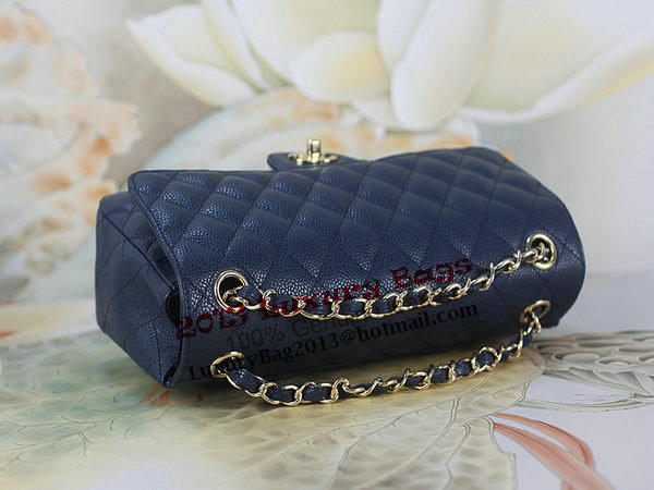 Chanel 2.55 Series Classic Flap Bag 1112 RoyalBlue Original Cannage Pattern Leather Gold