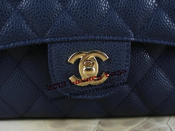 Chanel 2.55 Series Classic Flap Bag 1112 RoyalBlue Original Cannage Pattern Leather Gold