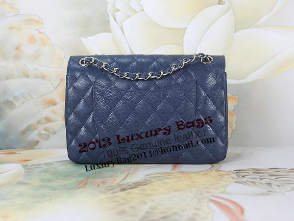 Chanel 2.55 Series Classic Flap Bag 1112 RoyalBlue Original Cannage Pattern Leather Silver