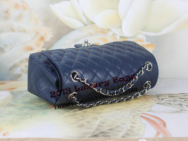Chanel 2.55 Series Classic Flap Bag 1112 RoyalBlue Original Cannage Pattern Leather Silver