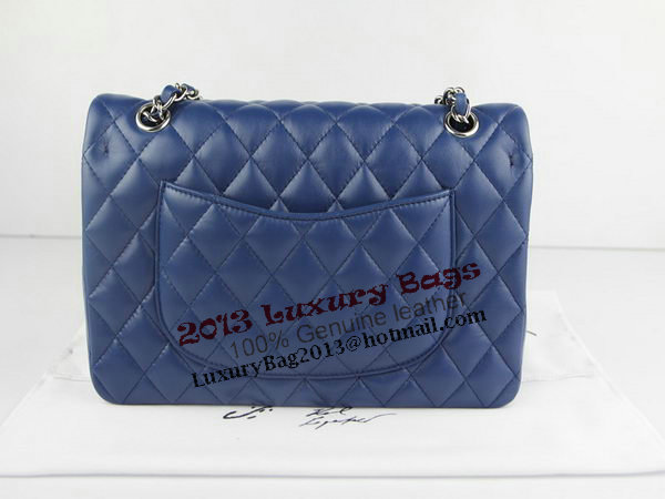 Chanel 2.55 Series Classic Flap Bag 1112 RoyalBlue Original Sheepskin Leather Silver