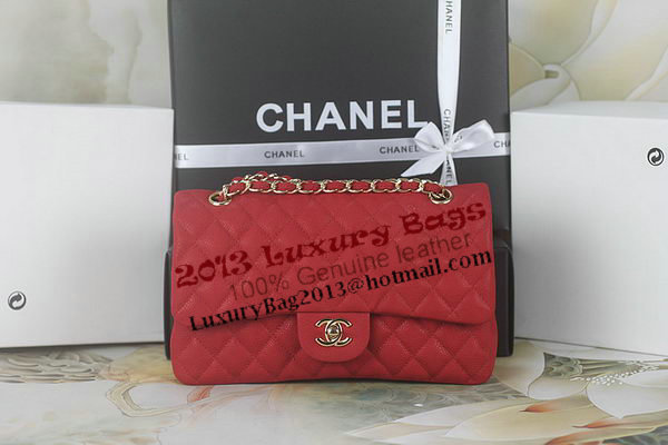 Chanel 2.55 Series Classic Flap Bag A01112 Red Original Nubuck Cannage Pattern Leather Gold