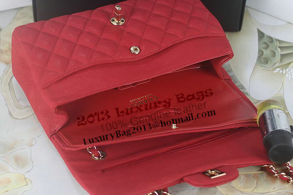 Chanel 2.55 Series Classic Flap Bag A01112 Red Original Nubuck Cannage Pattern Leather Gold