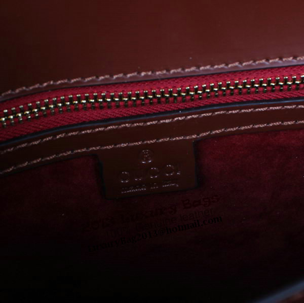 Gucci Lady Lock Calf Leather Briefcase Clutch 331823 Brown