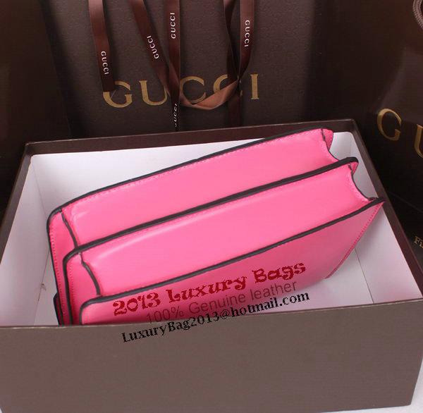 Gucci Lady Lock Calf Leather Briefcase Clutch 331823 Pink