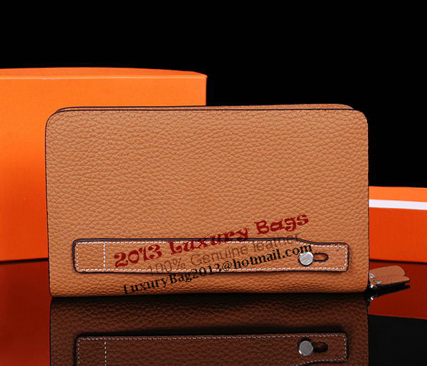 Hermes Evelyn Clutch in Grainy Leather H1013 Wheat