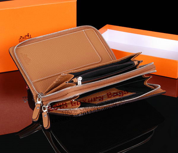 Hermes Evelyn Clutch in Grainy Leather H1013 Wheat