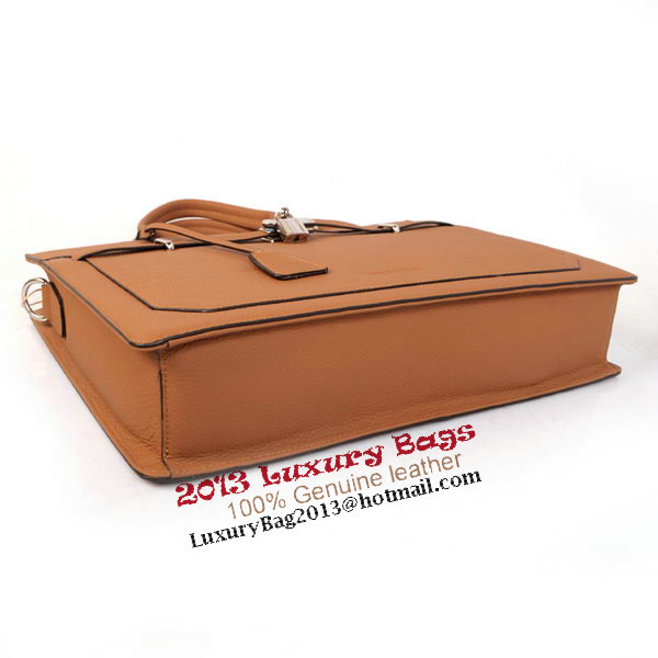 Hermes Mens Kelly Briefcase Calf Leather H07461 Wheat