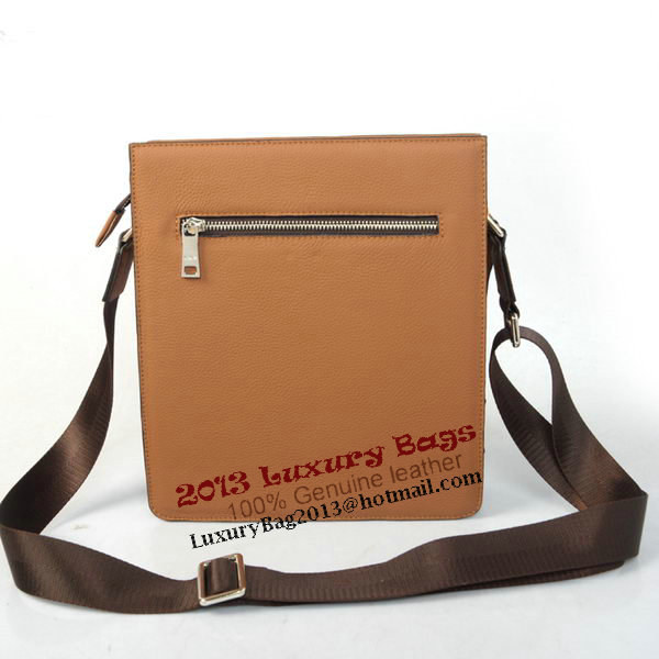 Hermes Mens Kelly Messenger Bag Calf Leather H07463 Wheat
