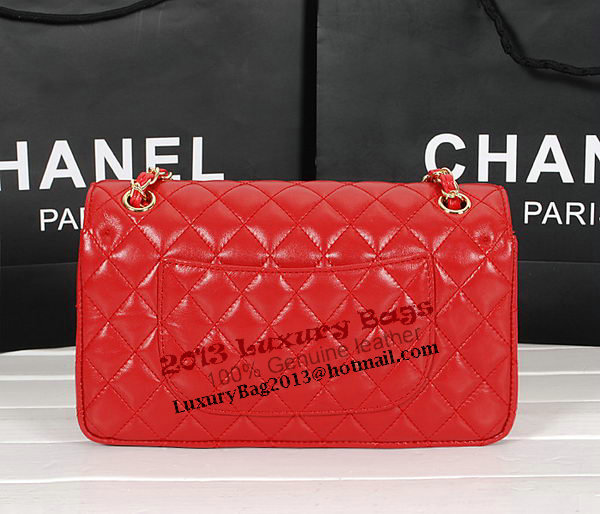 Chanel 2.55 Series Bag 1112 Red Sheepskin Leather Gold