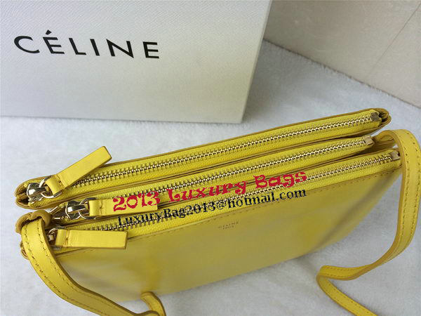 Celine Trio Original Leather Shoulder Bag C98318 Yellow