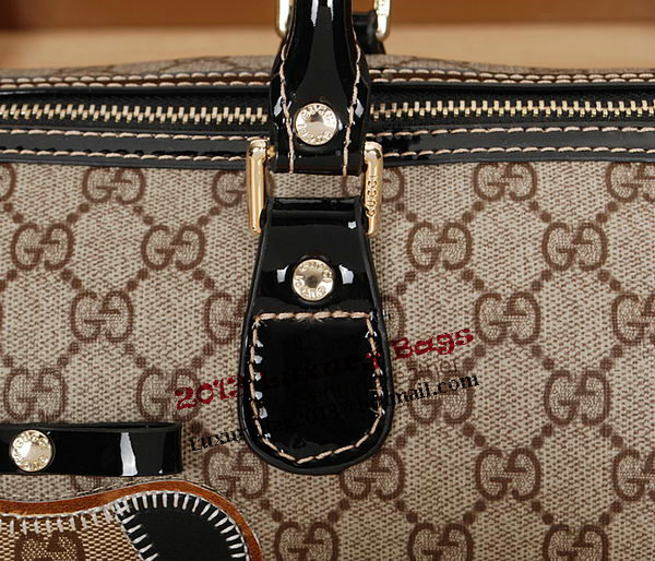 Gucci Joy Supreme Dog Canvas Boston Bag 189895