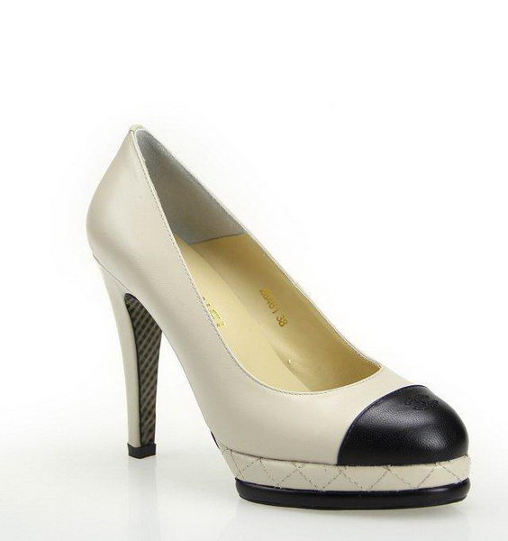 Chanel Calf Leather 110mm Heel CH0855 White