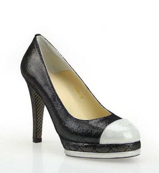 Chanel Satin Leather 110mm Heel CH0853 Black