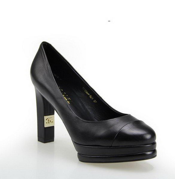 Chanel Sheepskin Leather 95mm Heel CH0850 Black