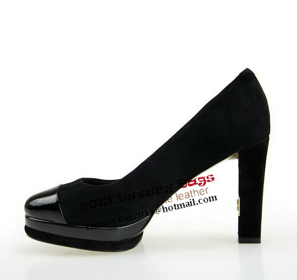 Chanel Suede Leather 95mm Heel CH0850 Black