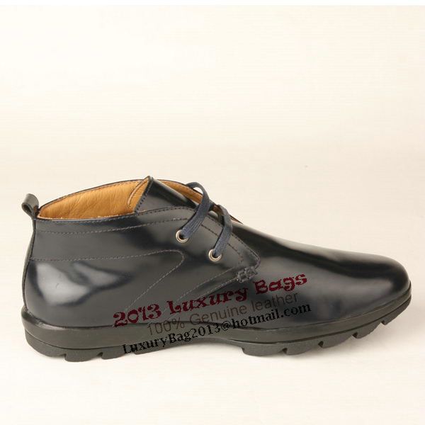 Prada Calf Leather Men Shoe PD290 RoyalBlue
