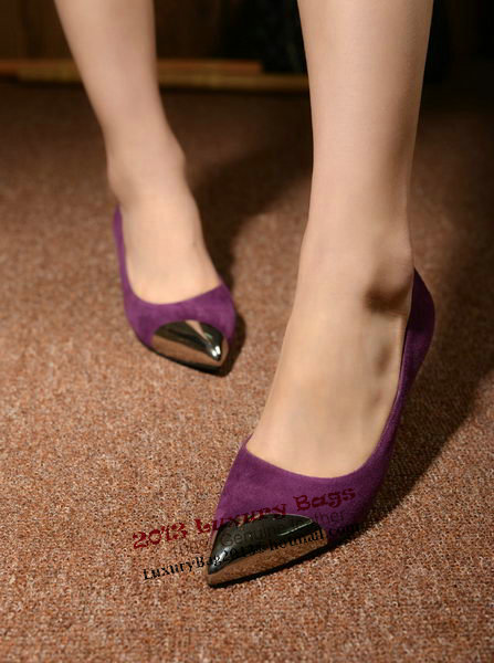 miu miu Sheepskin Leather Point-Toe Pumps MM2124 Purple