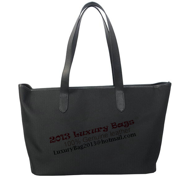 Hermes Shoulder Bag Canvas & Leather H1670 Black