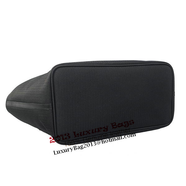 Hermes Shoulder Bag Canvas & Leather H1670 Black