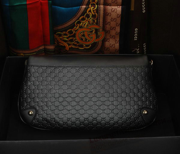 Gucci Black pearl leather Chain Shoulder Bag 336746