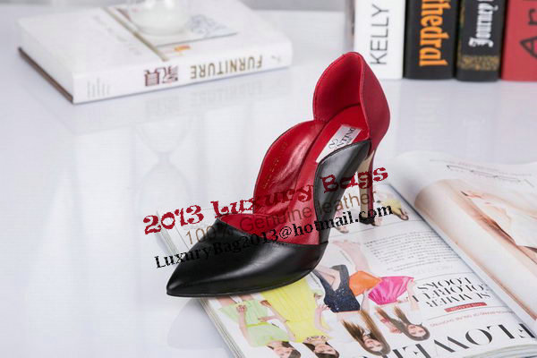 Valentino Pump Sheepskin Leather VL9491 Black&Red