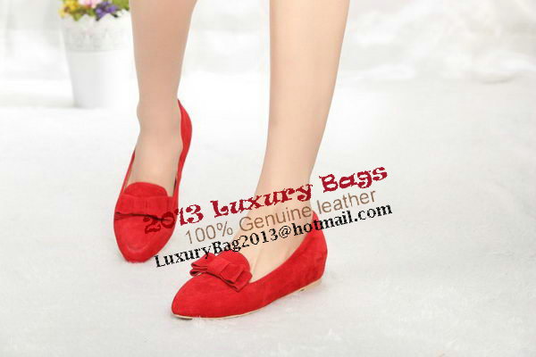 miu miu Flat in Suede Leather MM5102 Red