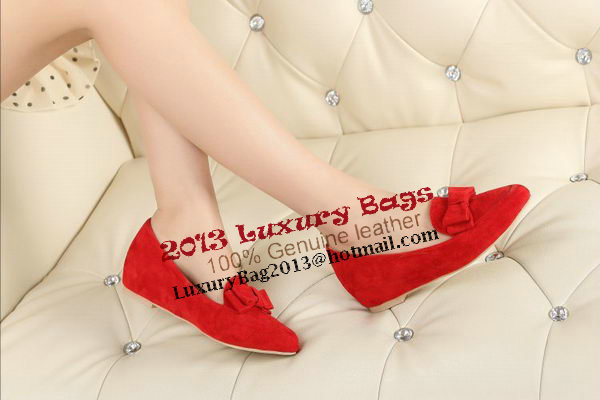 miu miu Flat in Suede Leather MM5102 Red