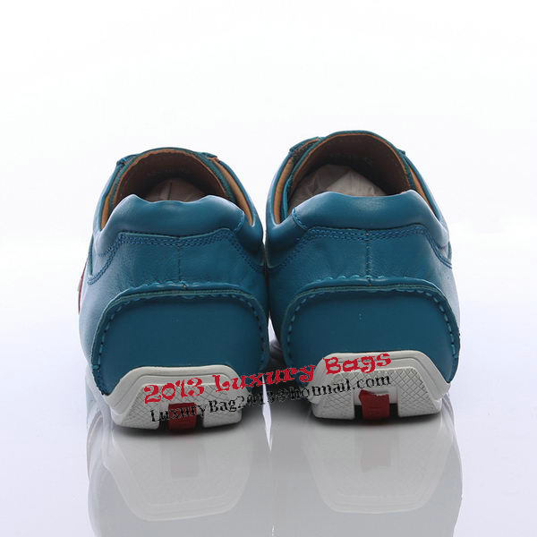 Prada Calf Leather Men Shoe PD311 Blue