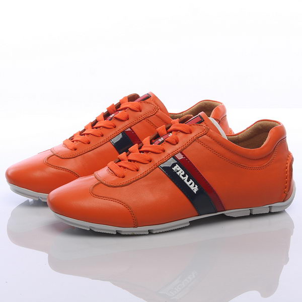 Prada Calf Leather Men Shoe PD311 Orange