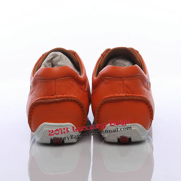 Prada Calf Leather Men Shoe PD311 Orange