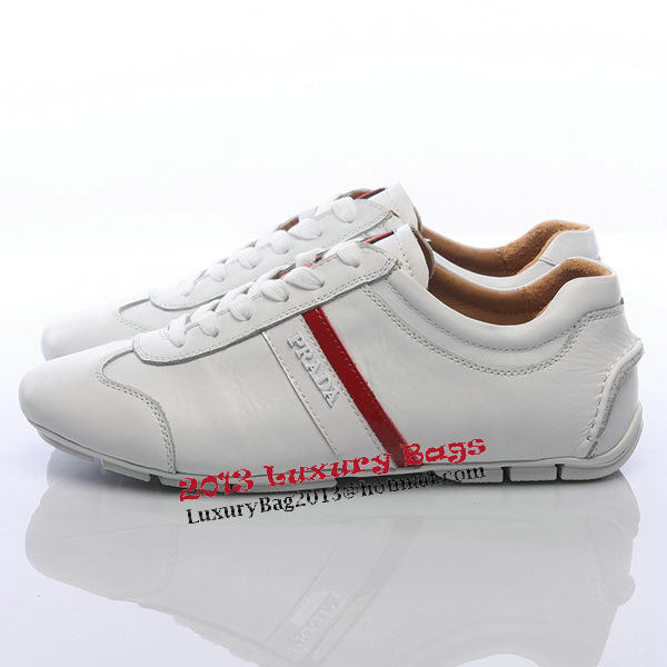 Prada Calf Leather Men Shoe PD311 White